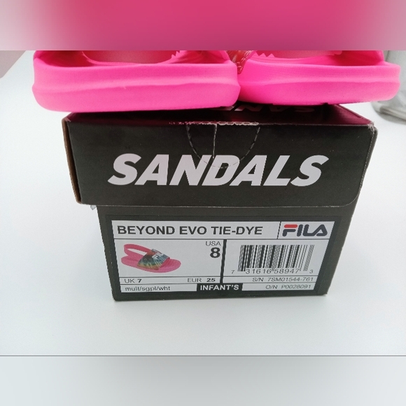 FILA Beyond Evo Tie-Dye Sandles Infant NIB - Picture 2 of 8